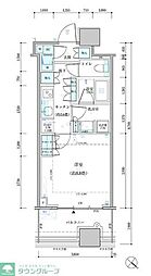 パークタワー勝どき　サウス棟 7階1Kの間取り