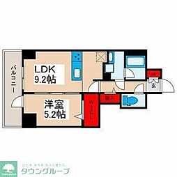 ＧＲＡＮＰＡＳＥＯ三ノ輪 8階1LDKの間取り