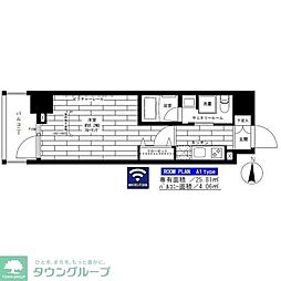 ステージグランデ錦糸町II 14階1Kの間取り