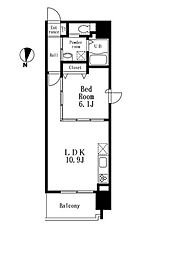 アルクス森下 2階1LDKの間取り