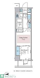 アーバネックス新御徒町駅前 8階1DKの間取り