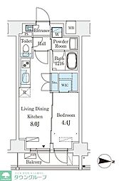 ＳＴＡＮＤＺ亀戸 8階1LDKの間取り