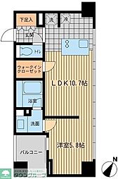 ウィルテラス勝どき 7階1LDKの間取り