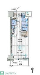 オーキッドレジデンス森下 3階1Kの間取り