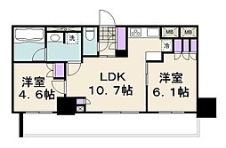 パークアクシス東陽町・親水公園 3階2LDKの間取り