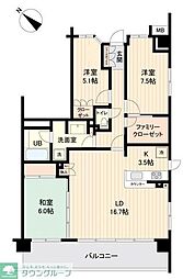 エスティメゾン豊洲レジデンスＤ 8階3LDKの間取り