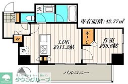 リビオ日本橋人形町 10階1LDKの間取り