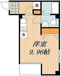ラヴィエント三ノ輪パークサイド 1階ワンルームの間取り
