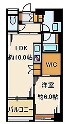 レジディア日本橋浜町 4階1LDKの間取り