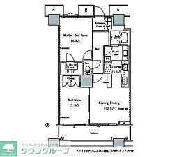 ＴＨＥ　ＴＯＫＹＯ　ＴＯＷＥＲＳ　ＭＩＤＴＯＷＥＲ 27階2LDKの間取り
