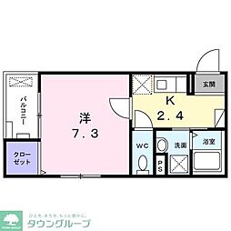 ノ・メール　マサキ 2階1Kの間取り