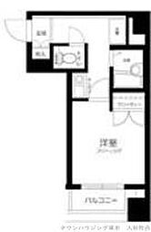 グランヴァン水天宮 9階1Kの間取り