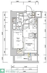 SYFORME　SUMIYOSHI　III 6階1DKの間取り