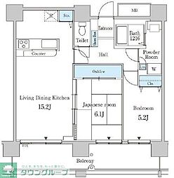 セルリアンホームズ勝どき 6階3LDKの間取り
