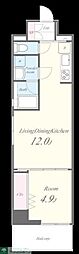 セフィーロ南千住 5階1LDKの間取り