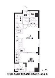 パークキューブ銀座イースト 7階1LDKの間取り
