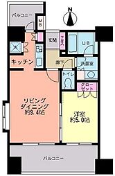カスタリア森下 1LDKの間取図画像