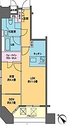 カスタリア銀座3 1SLDKの間取図画像