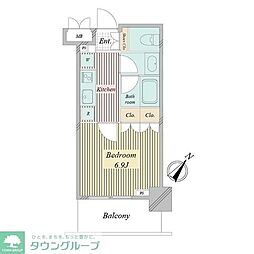 アクティ東仲通り 1Kの間取図画像