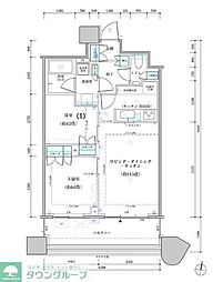 パークタワー勝どきサウス 2LDKの間取図画像