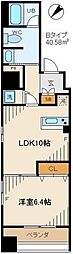 エムズ東銀座 1LDKの間取図画像