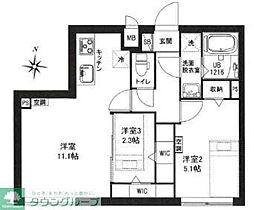 レピュア東大島駅前レジデンス 2LDKの間取図画像