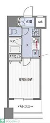 ドゥーエ新川 1Kの間取図画像