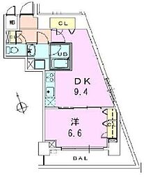 銀座レジデンス伍番館 1LDKの間取図画像