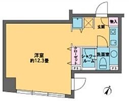 カスタリア水天宮2 1Kの間取図画像