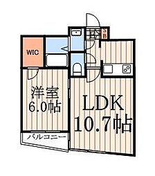 人形町デュープレックスR's 1LDKの間取図画像