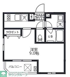 Bienfait入谷 1Kの間取図画像