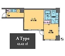 カスタリア水天宮2 1LDKの間取図画像