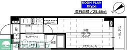 ステージグランデ茅場町 1Kの間取図画像