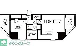 SEASONFLATS蔵前清住通り 1DKの間取図画像