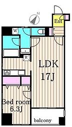 MAISONDE日本橋久松町 1LDKの間取図画像