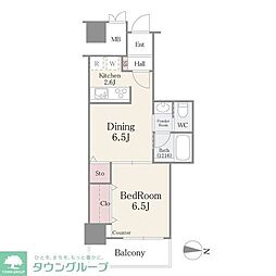 イーストコア曳舟一番館 1DKの間取図画像