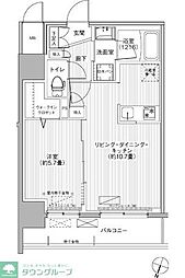 GranForks神田イーストタワー 1LDKの間取図画像