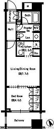 コクヨーレ日本橋 1LDKの間取図画像
