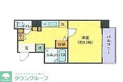 ジュエル京橋 1Kの間取図画像