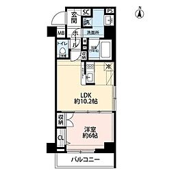 プレール・ドゥーク錦糸町5 1LDKの間取図画像