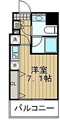 パークアクシス八丁堀 ワンルームの間取図画像