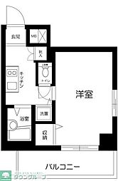 プロフ九段 1Kの間取図画像