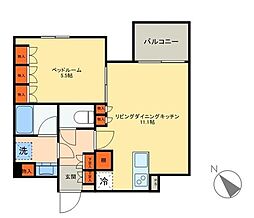パークアクシス東日本橋ステーションゲート 1LDKの間取図画像