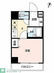 プレール九段 1Kの間取図画像