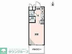 B-Wall神保町 ワンルームの間取図画像