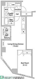 コンフォリア銀座EAST 1LDKの間取図画像
