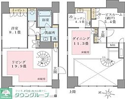 Brilliaist東雲キャナルコート 1SLDKの間取図画像