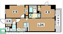 JUTOWERFRONT亀沢 2LDKの間取図画像