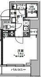 S-RESIDENCE八丁堀una 1Kの間取図画像
