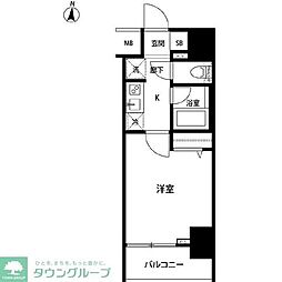 ルクレ錦糸町 1Kの間取図画像